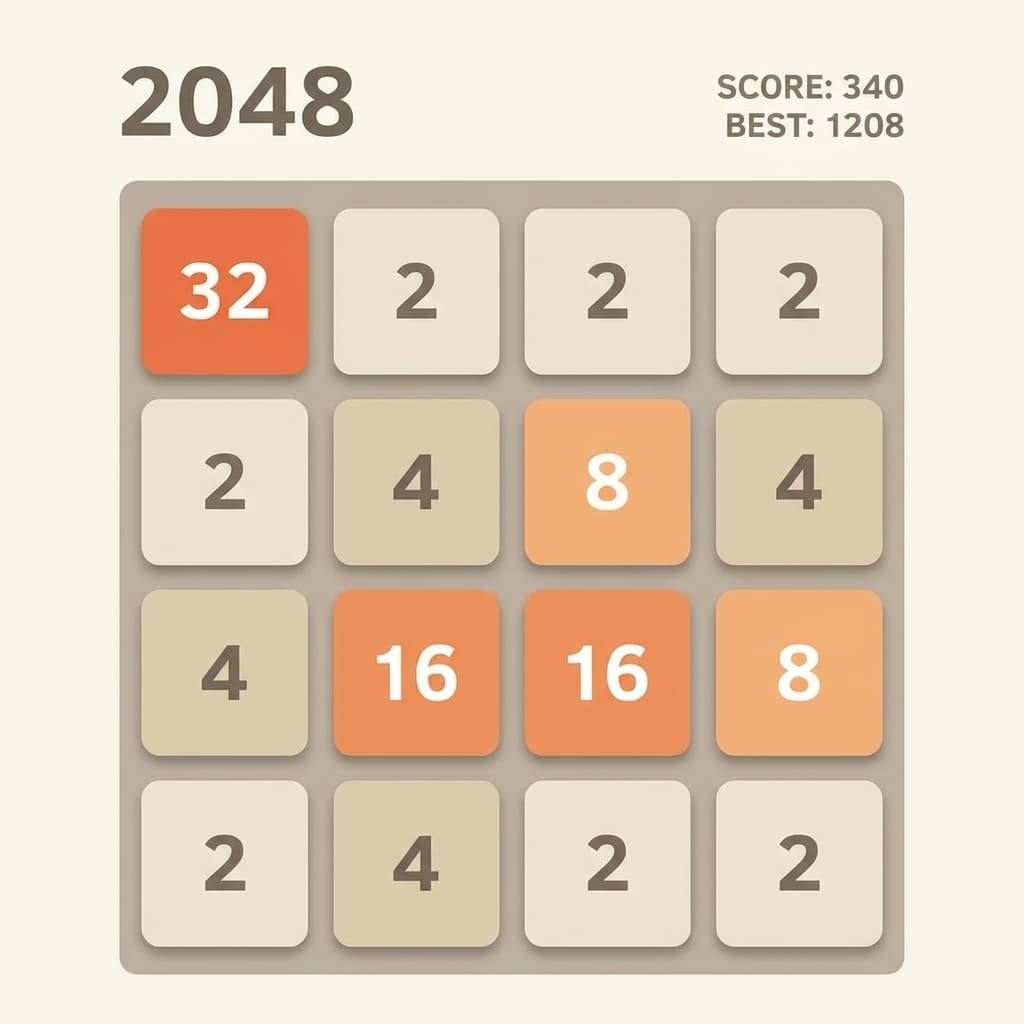 Play 2048 online for free on PlayDash - Puzzle Game
